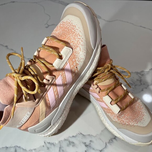 Adidas Terrex Free Hiker 2.0 GORE-TEX Women’s Hiking Shoes – Wonder Beige / Pink - Picture 1 of 7